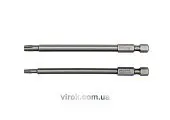 YATO Набір насадок викруткових YATO : "TORX SECURITY" T15/T27, квадрат 1/4", L=100мм. 2 шт.  | YT-04