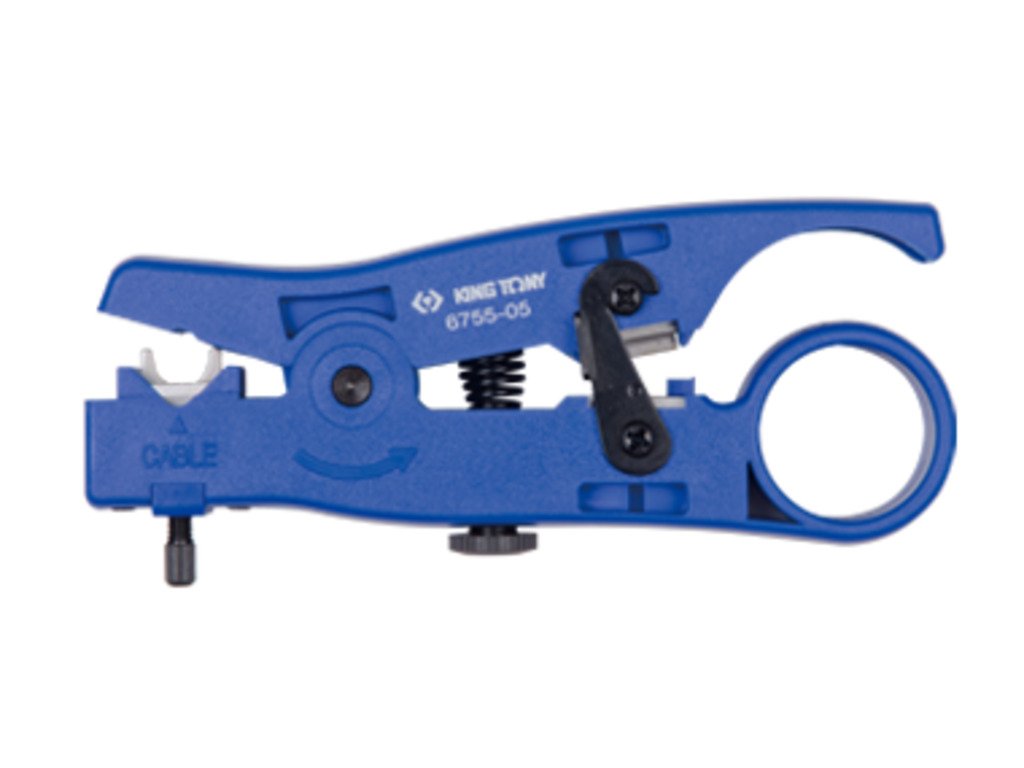 KING TONY Стриппер для снятия изоляции и резки многожильного и плоского кабеля UTP, STP, RJ 6755-05 