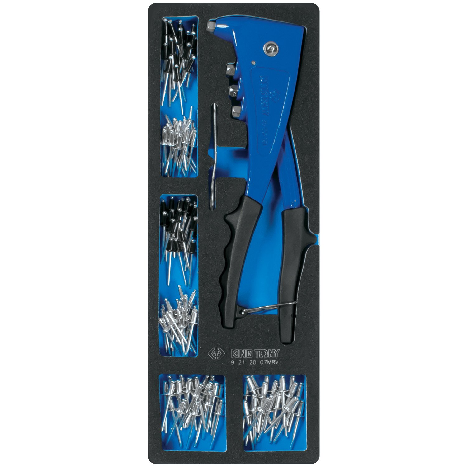 KING TONY Набор пистолет заклепочный 121 ед (EVA ложемент) | 9-21-20-07MRV