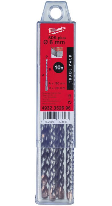 MILWAUKEE Бур SDS-PLUS , Trade Ø8,0х160х100мм, (10шт) | 4932352698