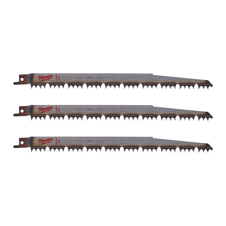 MILWAUKEE Полотно для шаб. пили , 240мм/ крок зуба 5,5/6мм, (3шт), (деревина, пластик) | 48001077
