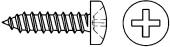 Шуруп-саморез по металлу DIN 7981 полукруглая головка 2,2х 9,5