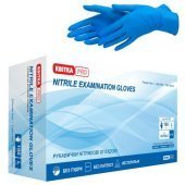Рукавички нітрилові оглядові нестерильні КВІТКА PRO (L / 9", 100 шт.)