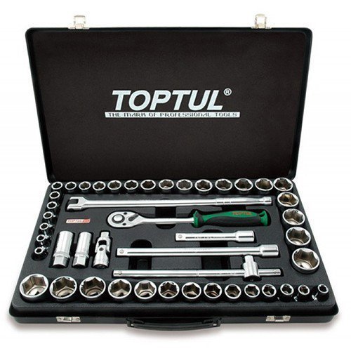 Комбинированный набор инструментов TOPTUL 1/2" (дюйм+метр.) 46ед. GCAD4601