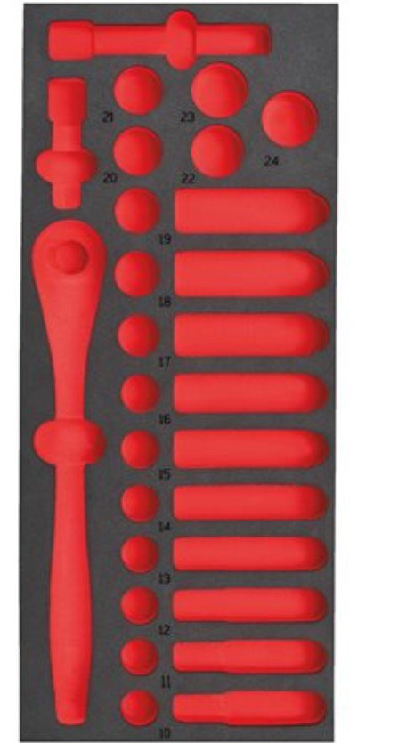 MILWAUKEE Ложемент для головок хромованих 1/2'' (28шт) | 4932493664