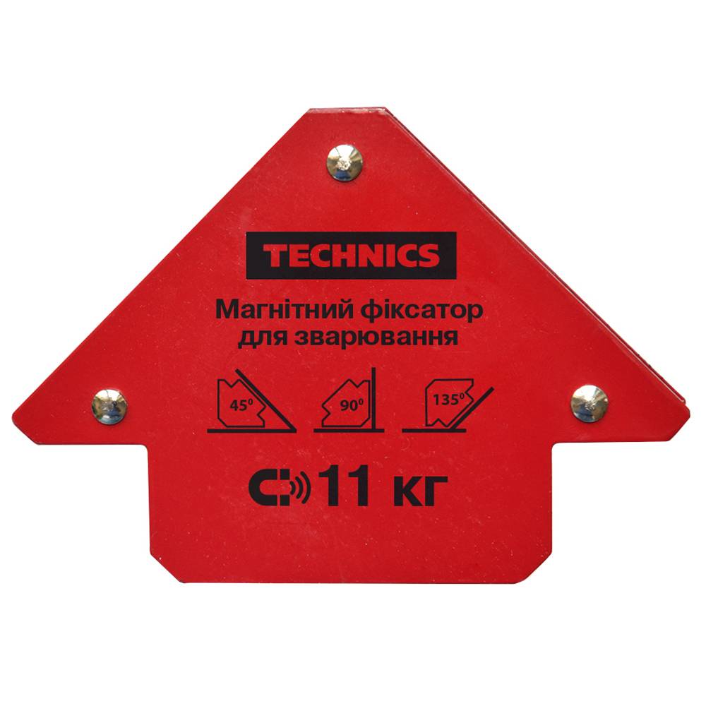 Магнітний фіксатор для зварювання Стріла, 140х215 мм, кути 45°, 90°, 135° Technics Master | 12-163
