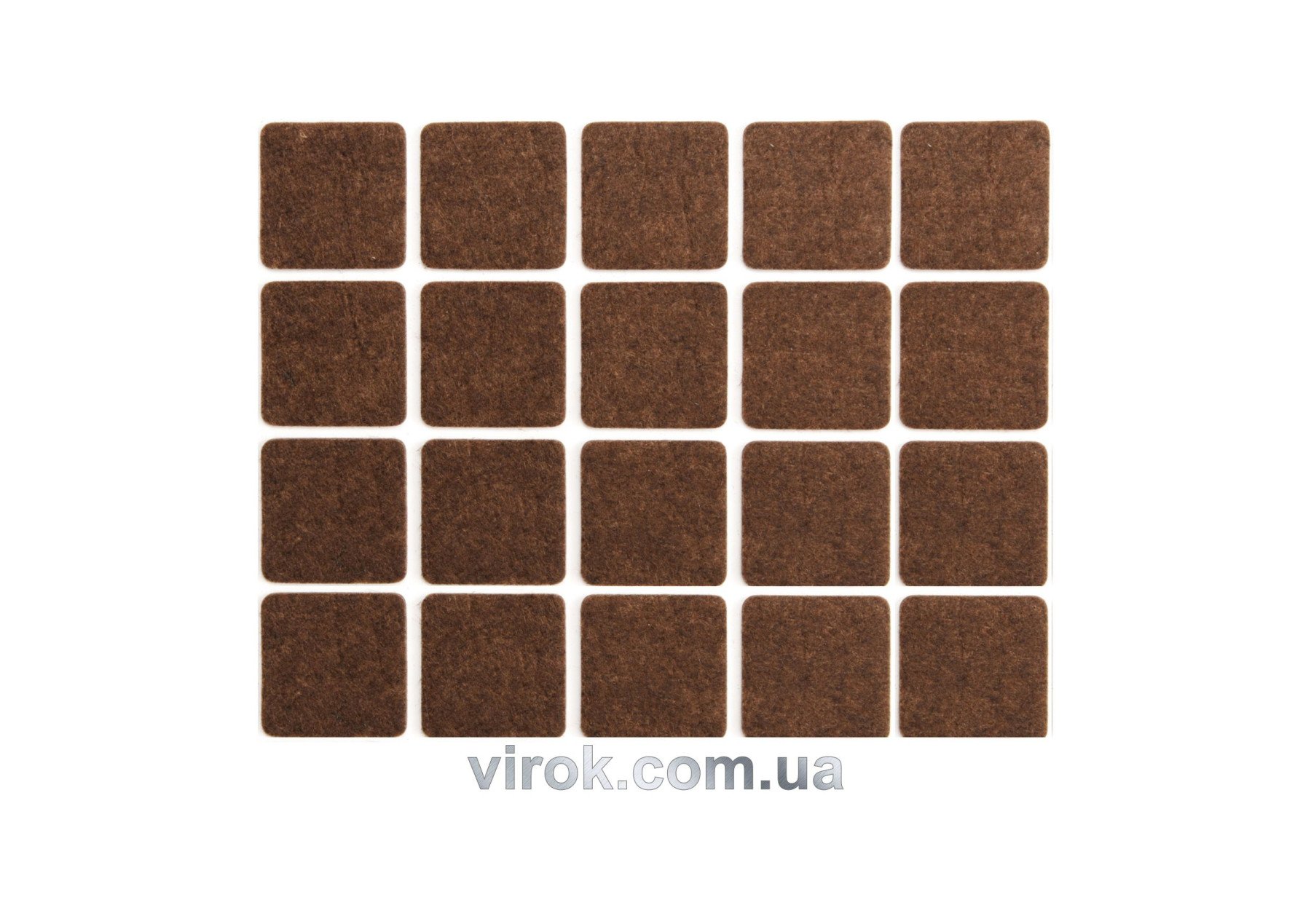 VOREL Протектор самоклеючий повстяний , 20х20мм, набір 20шт.  | 74861