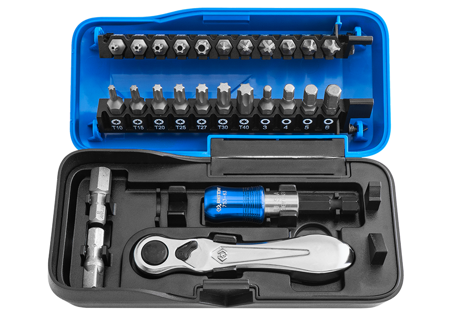 KING TONY Набор бит и трещотка в кейсе | 1026CQ-AM