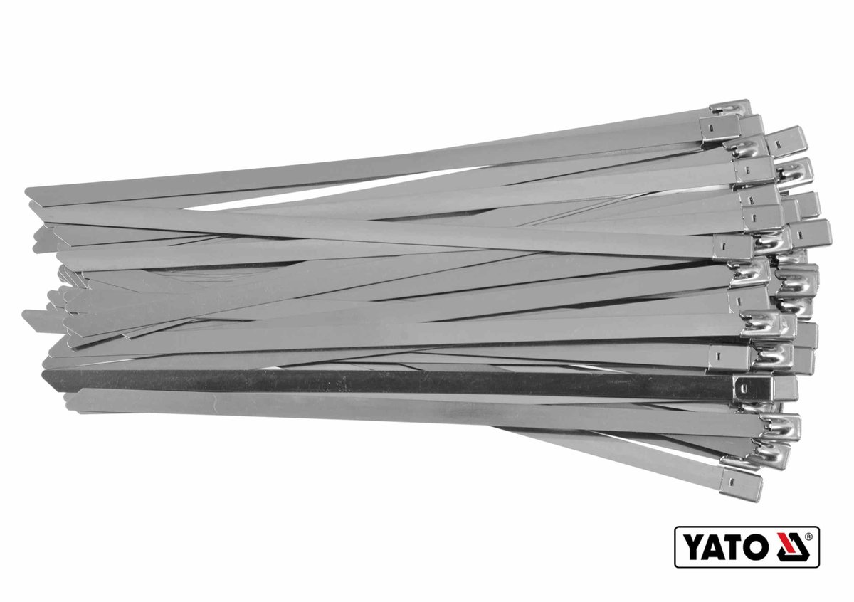 YATO Хомут затискний YATO : 8 х 200 мм з нержавіючої сталі, пак. 50 шт  | YT-70580