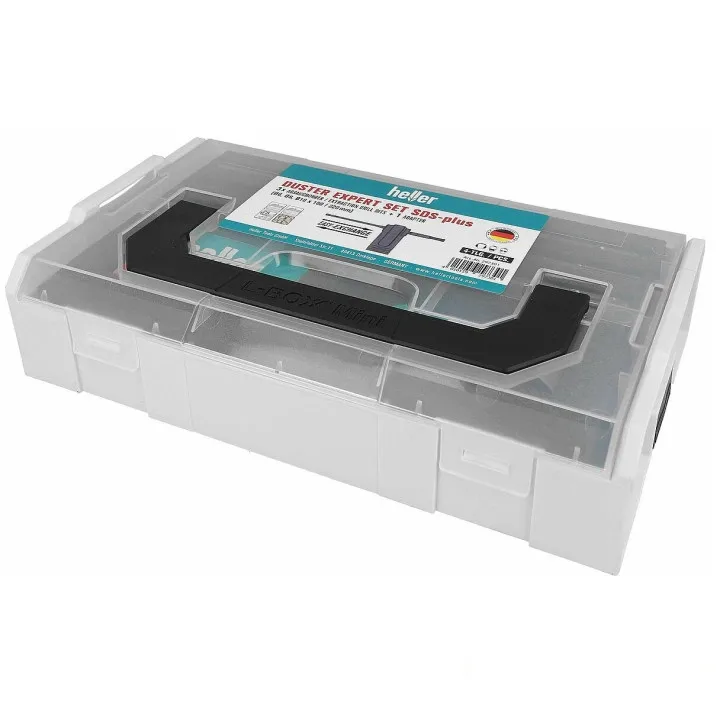 Набор буров для беспыльного бурения HELLER DUSTER EXPERT SDS-Plus 6/8 / 10х100х220мм + адаптер