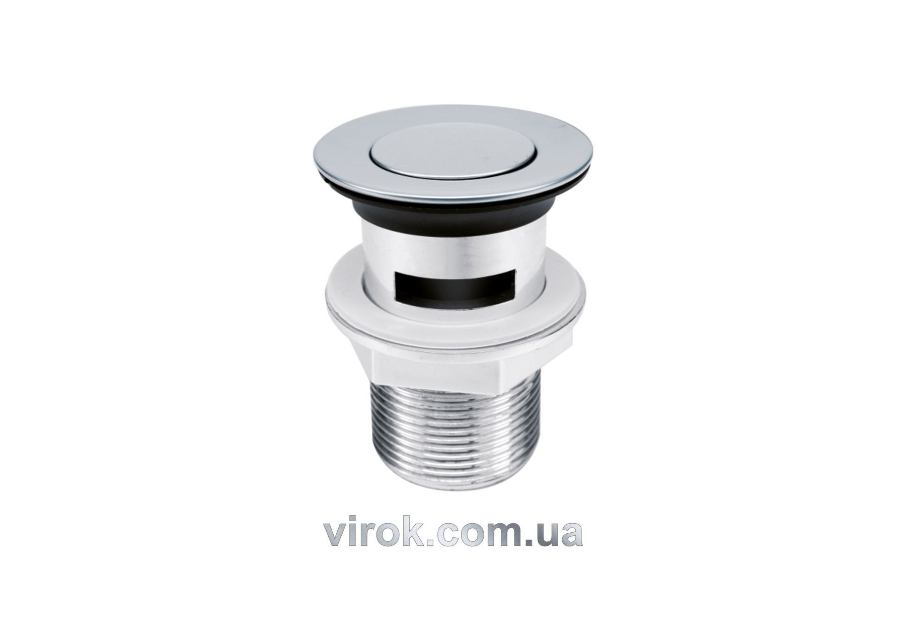  Пробка автомат пластикова з гвинтом G5/4" до раковин з переливом  | 75483