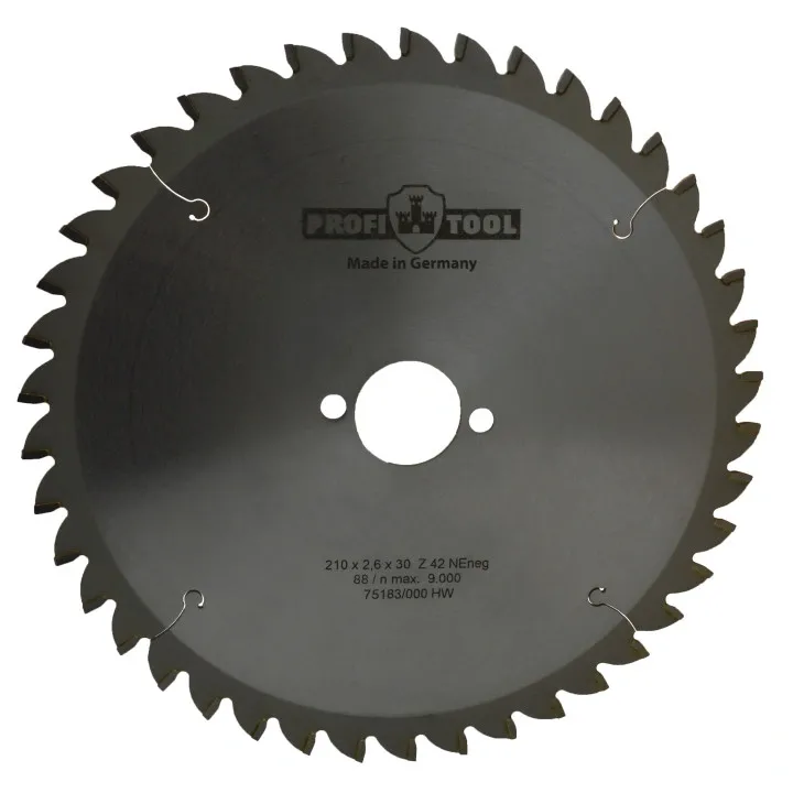 Диск пильный по алюминию 216х3.2х2.6х30 мм, Z=48, форма зуба TFneg, поперечный рез PROFITOOL