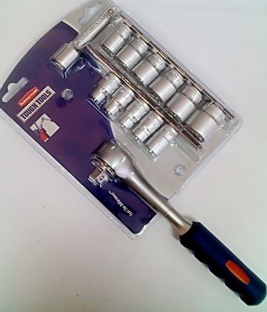 RUBBERMAID Набор: ключ трещоточный, удлинитель, торцевые головки RTT SOCKET SET 13 PCS 10503682