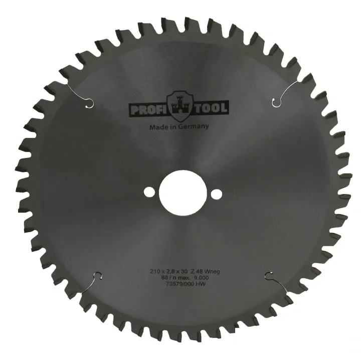 Диск пильный по дереву 210х2.8х1.8х30 мм, Z=48, форма зуба Wneg (ATBneg), поперечный рез PROFITOOL