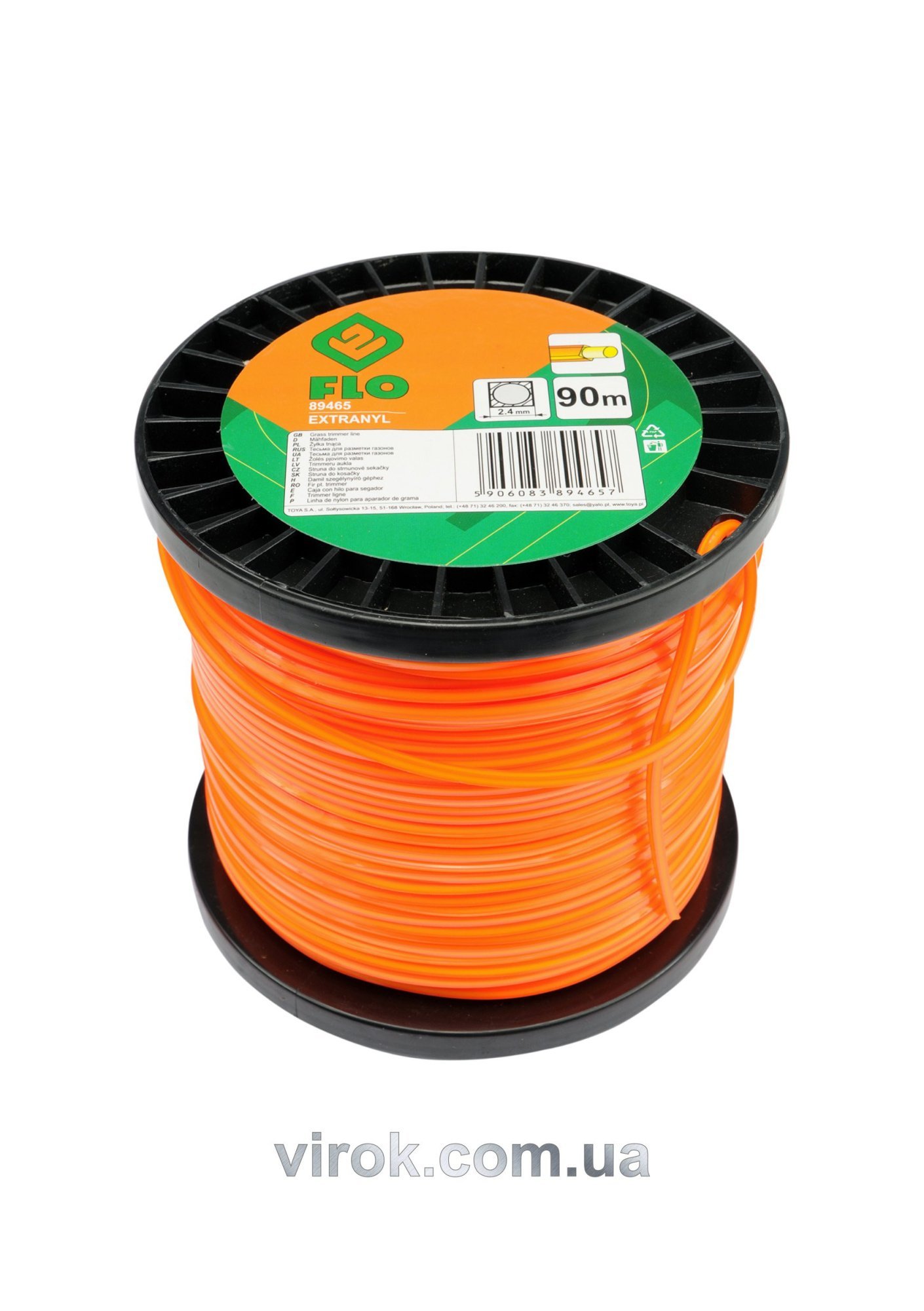 FLO Жилка для тримера кругла 2,4 мм х 90 м (бобіна)  | 89465