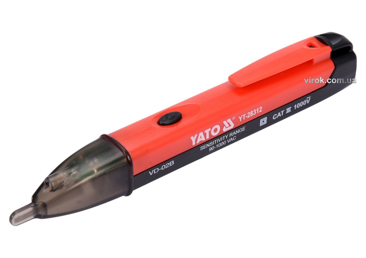 YATO Індикатор напруги мережі YATO контрольний, 90-1000 В, плоский шліц SL4.5 мм  | YT-28312