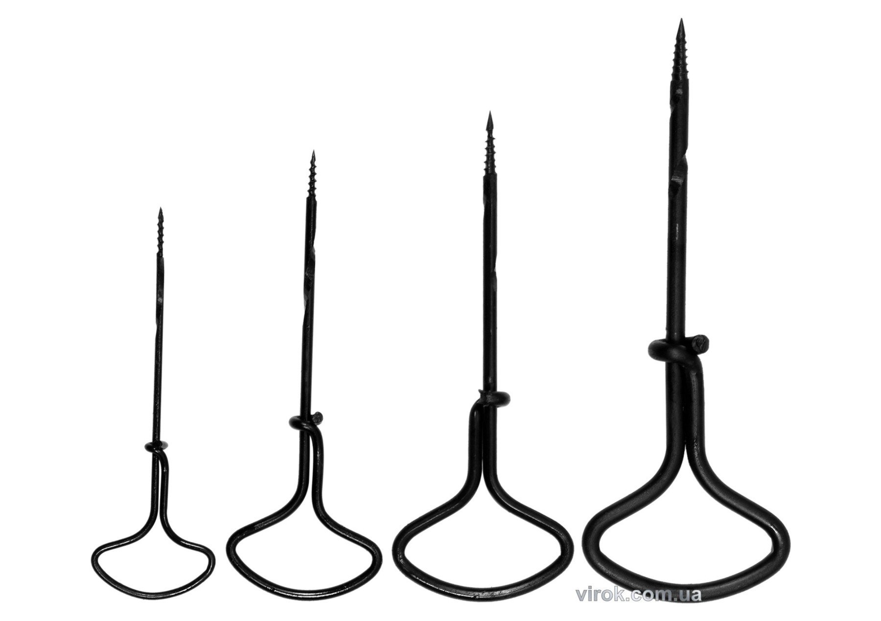 VOREL Бури ручні по дереву , Ø= 2, 3, 4, 5 мм, l= 100- 140 мм, 4 шт.  | 22431