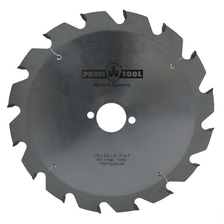 Диск пильный по дереву 210х2.8х1.8х30 мм, Z=16, форма зуба F, продольный рез PROFITOOL ( ПРОФИТУЛ )