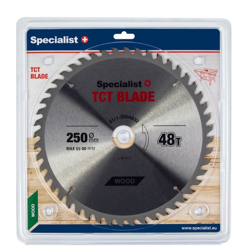 Specialist+ 51/1-2504832 Диск відрізний по дереву 250x48Tx32