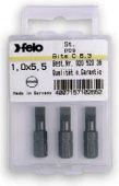 FELO Бита 4.5x0.6 / 5.0х0.8 / 6.0x1.0 х25 мм 1/4 " C 6,3 ВОХ (3 шт.) // 02093316