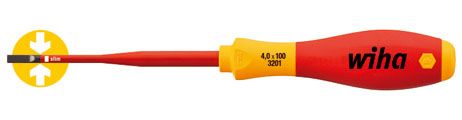Wiha W35390 Отвертка SoftFinish electric slimFix VDE диэлектрическая SL 4,0 х100 CrVMo
