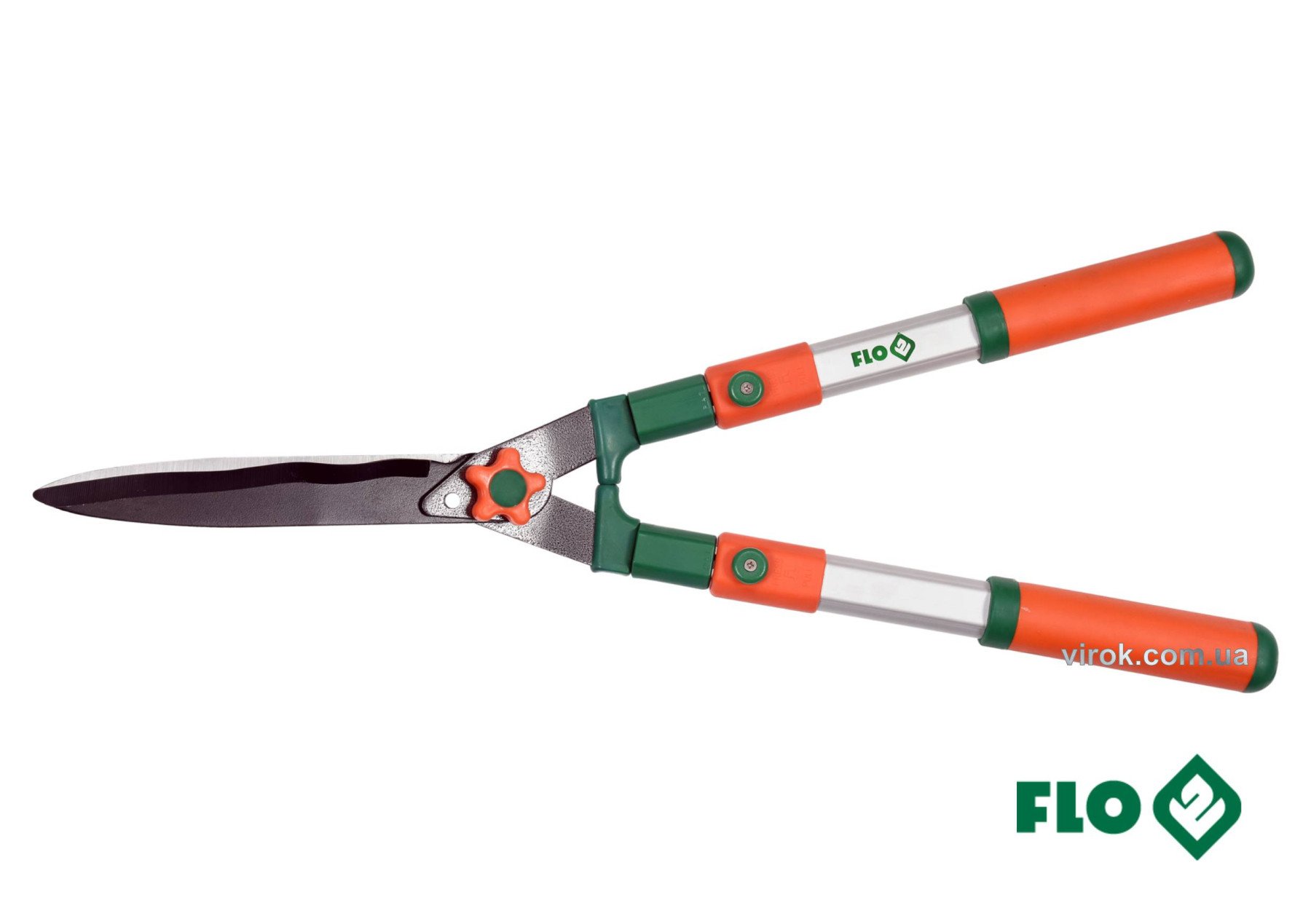 FLO Ножиці до живоплоту телескопічні, алюмінієві , леза l= 235 мм, загальна l= 650-860 мм  | 99009