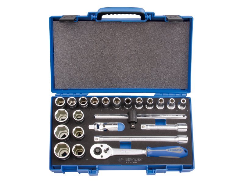 KING TONY Набор головок 1/2" 23 ед. 6-ти гранные, (8-32mm) EVA ложемент | 4523MRV01