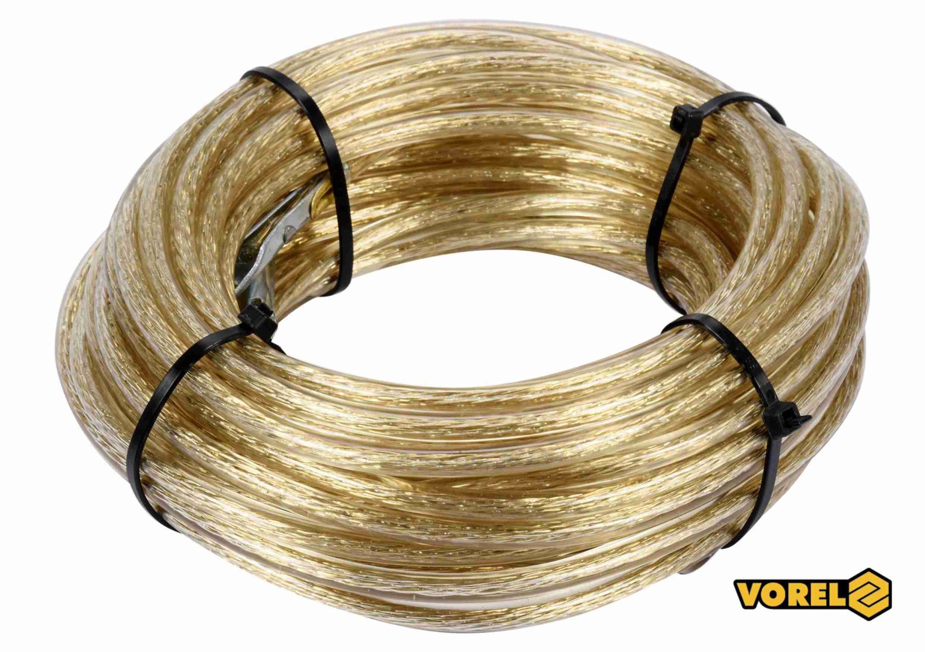 VOREL Трос сталевий з наконечниками для пломб : Ø6 мм x 15 м  | 85000