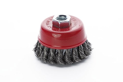 Щётка чаша стальные витки 75мм (УШМ) APRO