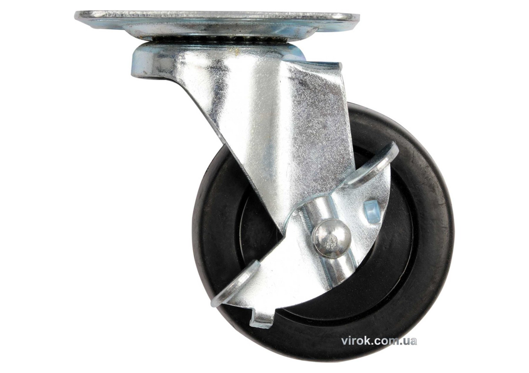 VOREL Колесо до візка поліпропіл. Ø=40мм, b=17мм з оберт. опорою і гальмом; h=54мм, навант.20кг | 87