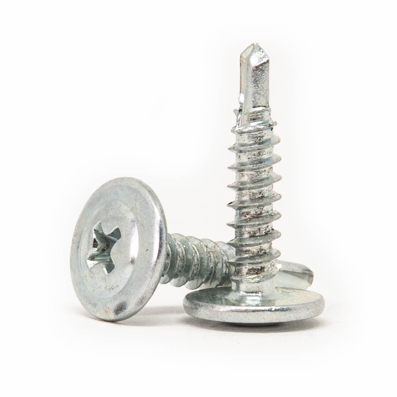 Саморез с прессшайбой 4,2х16 сверло Белый цинк