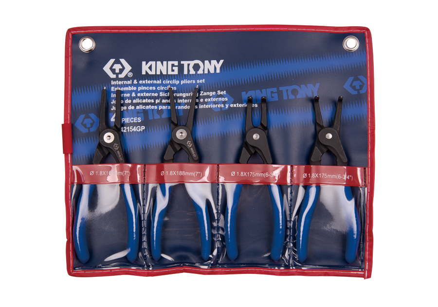 KING TONY Набор съемников стопорных колец 4пр.усиленные | 42154GP