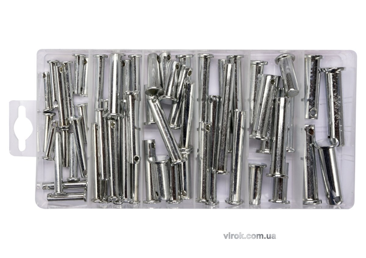 YATO Штифти з головкою та отворами в кінці стержня YATO Ø=5-12 мм, наб. 60 шт.  | YT-06786