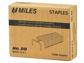 Скобы Miles No. 80-6MM, 15000 шт., 6 мм, 0,95 мм х 0,65 мм, 12,90 мм х 11,40 мм