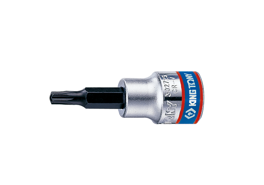 KING TONY Насадка (бита) торцевая 3/8", TORX, T50, L = 50 мм, с отверстием | 302750