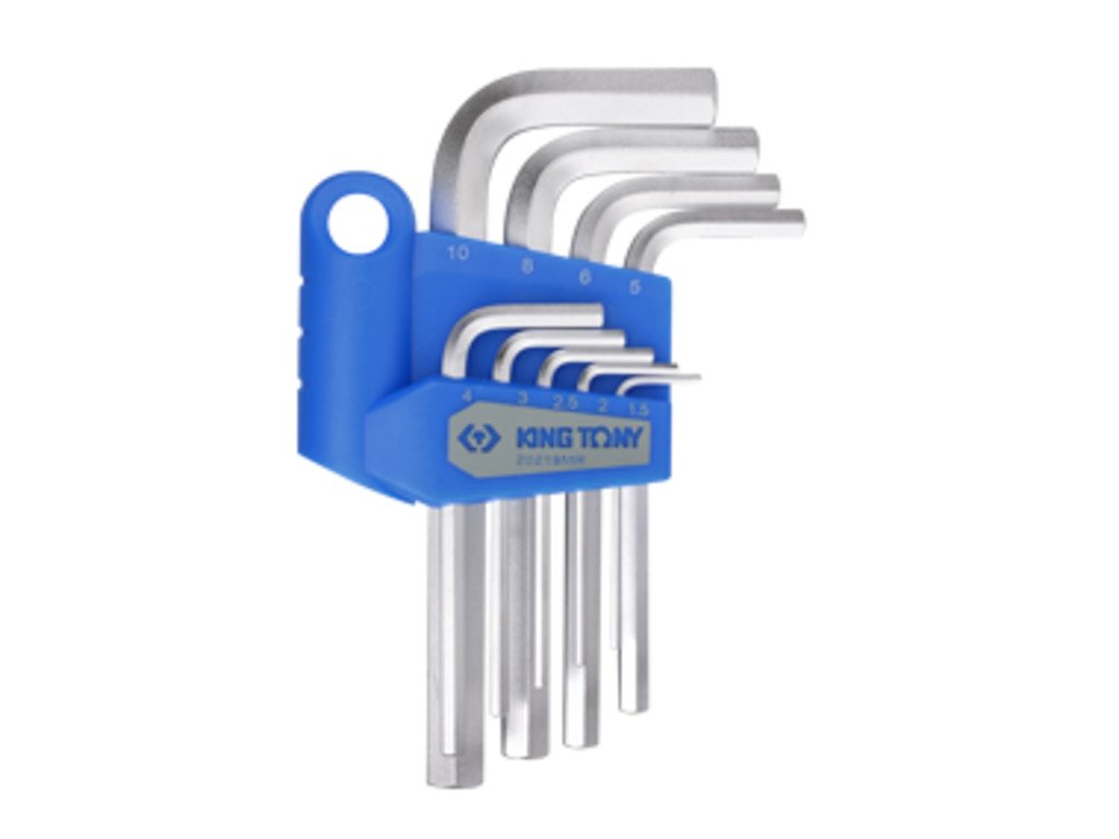 KING TONY Набор шестигранников 9 ед. стандартных Г-обр. (1,5-10мм) | 20219MR