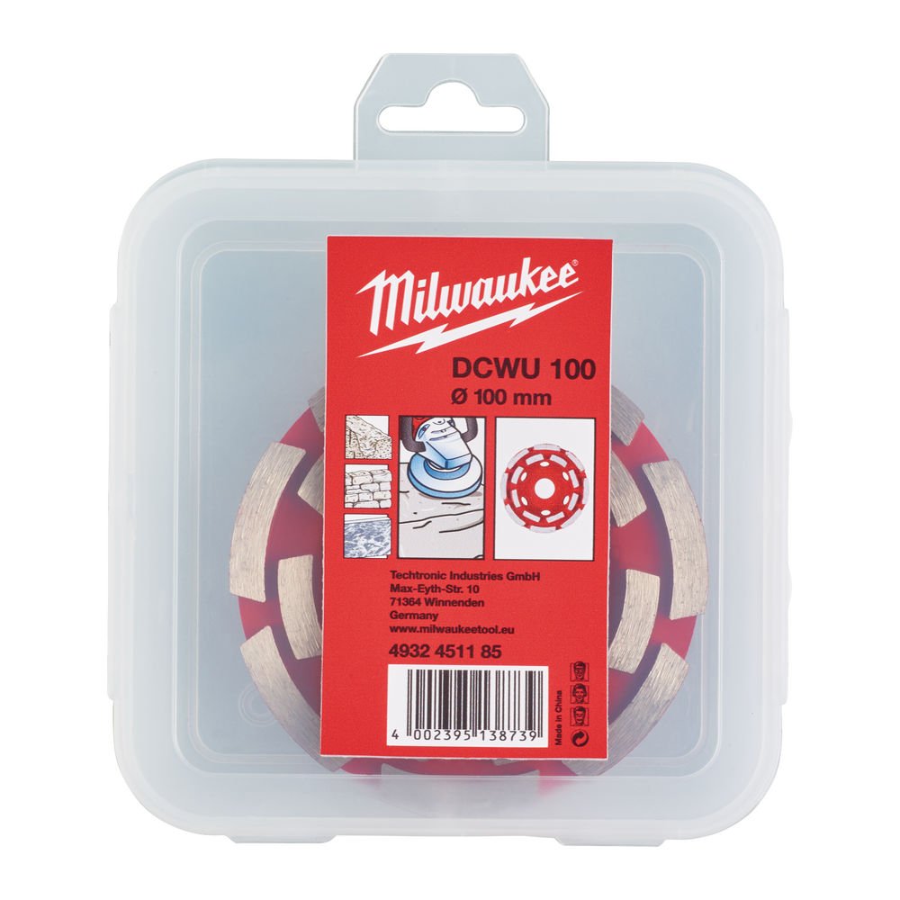 MILWAUKEE Чашка алмазна шліфувальнаDCWU 100, Ø100мм | 4932451185