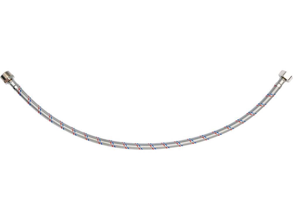 Шланг водопровідний з опліткою з нерж сталі FALA l= 600 мм, Ø= 8/12, з'єднання М-1/2" х F-1/2" 1 МПа