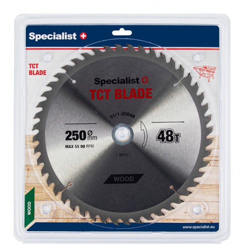 Specialist+ 51/1-25048 Диск відрізний по дереву 250x48Tx30/20