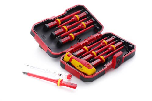 Набор отверток диэлектрических CrV 13 в1 пластиковый кейс СИЛА