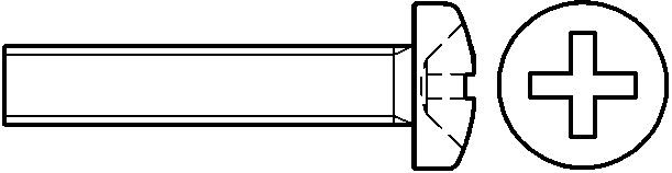 Винт с полукруглой головкой 3,0х16 DIN 7985