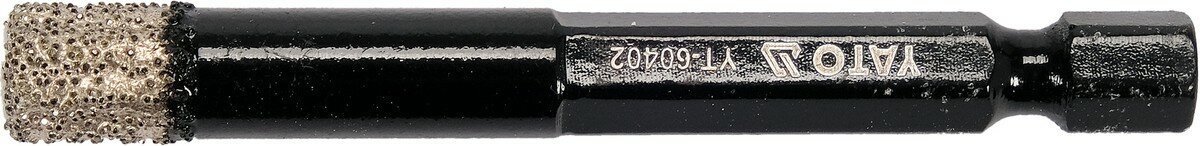 YATO Свердло з алмазним пругом YATO, Ø= 8 мм, l= 65/10 мм, з 6-гран. шпинделем- 1/4"  | YT-60402