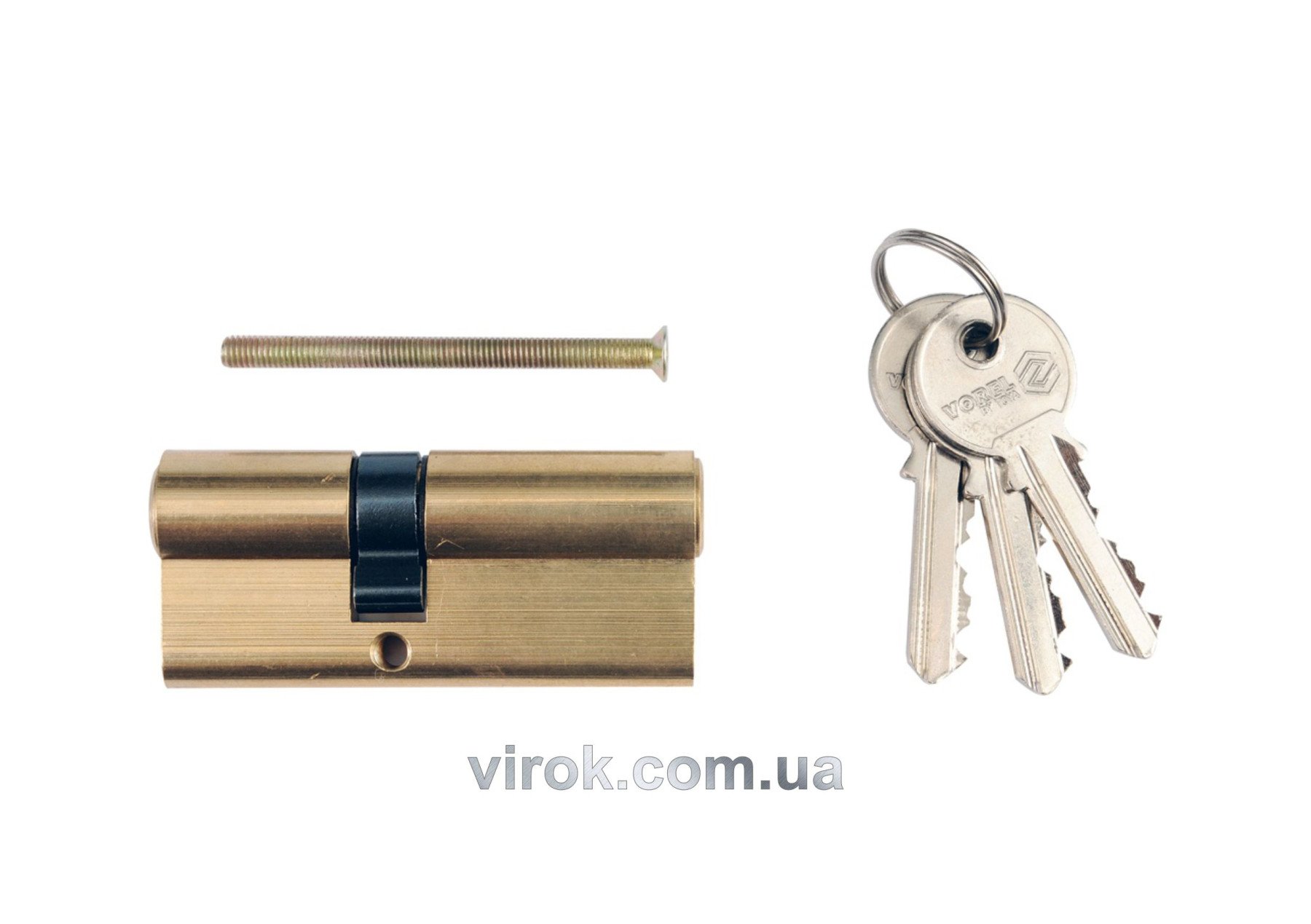 VOREL Серцевина замка асиметрична 31/36мм 3 ключі  | 77204