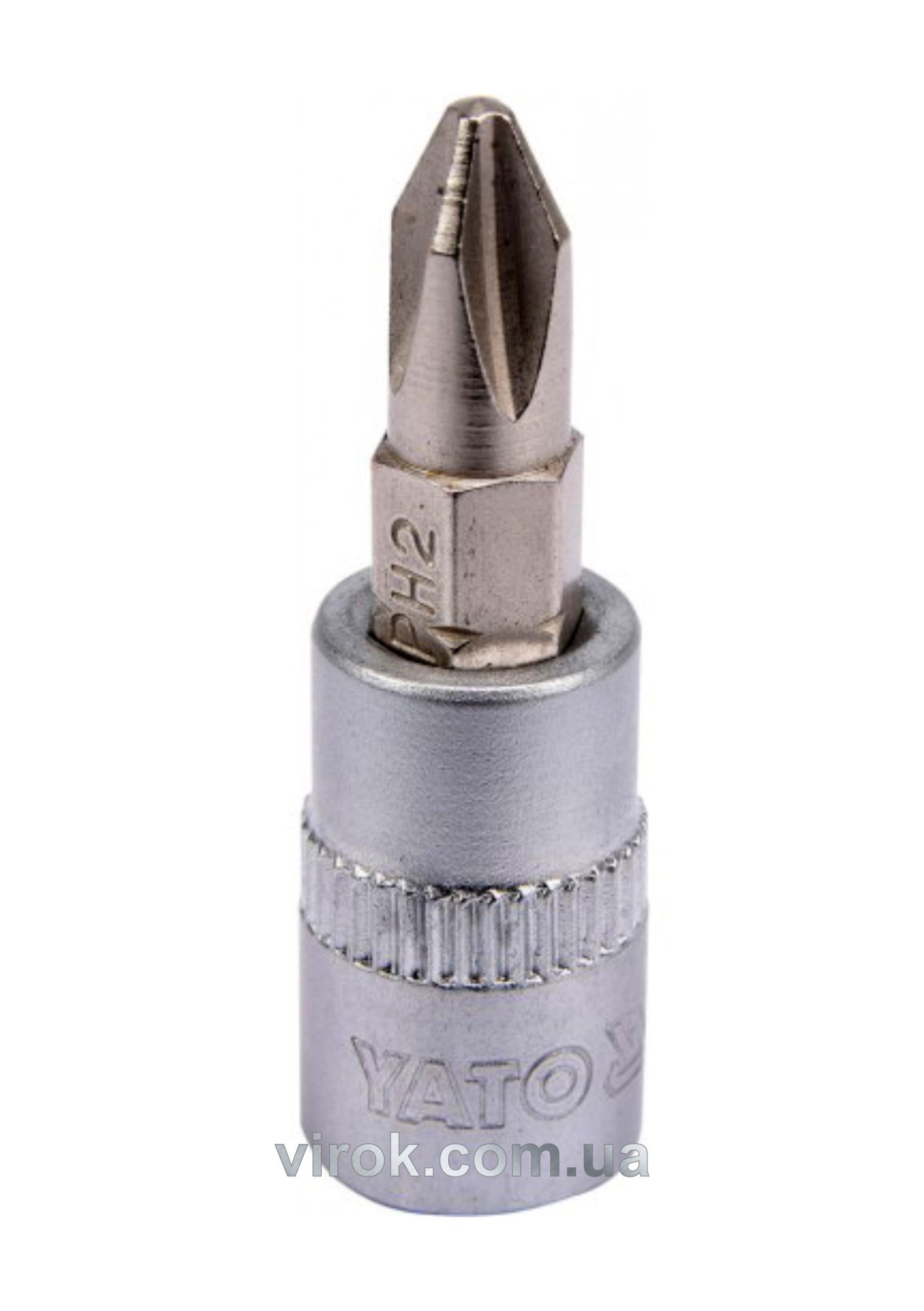 YATO Головка торцева до квадрату 1/4" YATO з насадкою "Philips" PH2, L= 37 мм  | YT-04412