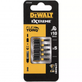 Набір біт DeWALT, ударні IMPACT TORSION, Torx, Т10, L=25 мм, 5 шт
