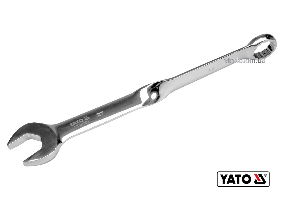 YATO Ключ ріжково-накидний, кручений 90° YATO : М= 27 x 359 мм, Cr-V  | YT-01862