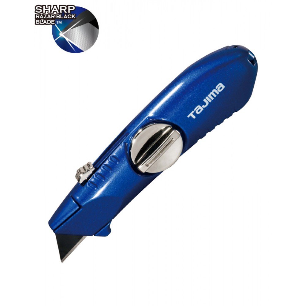 TAJIMA Нож V-REX трапеция с выдвижным лезвием синий алюминиевый корпус VR102B