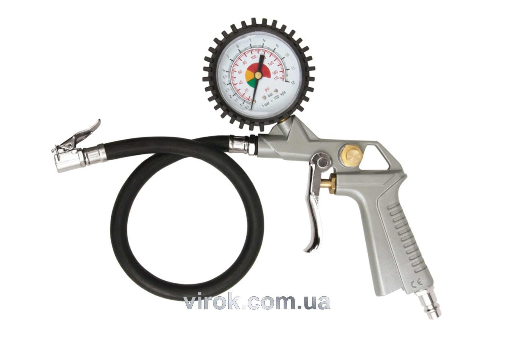 VOREL Пістолет пневматичний для накачування з манометром, 2.8-10 бар  | 81650