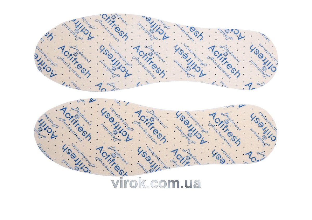 VOREL Устілки для взуття з розміром 43/44 антибактеріальна; h= 3,2 мм  | 72685