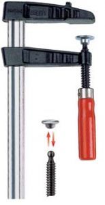 BESSEY Струбцина TGK 1500х120 мм, усилие 6000 Н, ковкий чугун, деревянная ручка, 5.38 кг